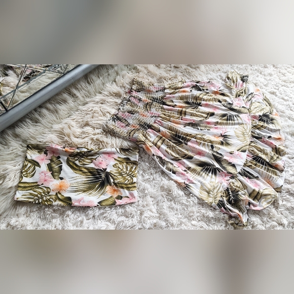 Ardene Dresses & Skirts - Ardene Tropical Floral Dress & Tubetop Set XL